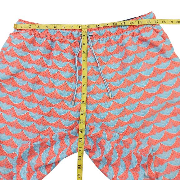 Peter Millar Seaside Collection Swim Shorts Trunks Mens XL Blue Pink Pool Beach - Picture 9 of 10